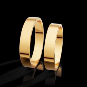 Par de Alianças Reta 4mm