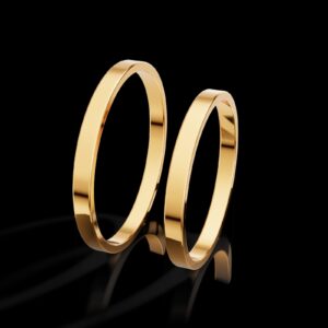 Par de Alianças Reta 2mm